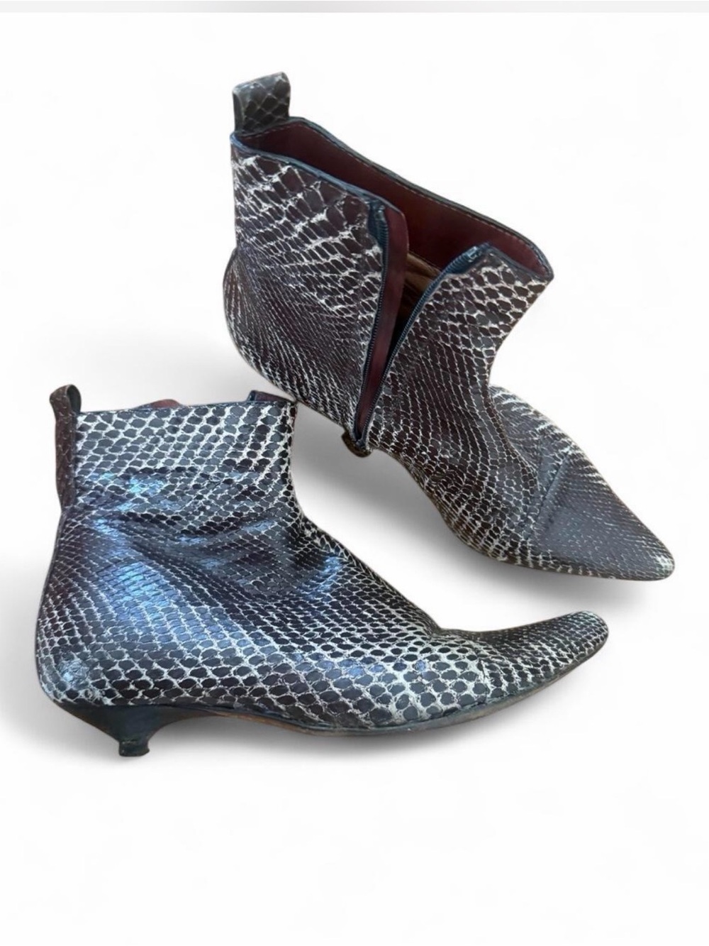 costume national snake skin boots